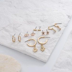 RACHEL Rachel Roy 14K Gold Plated Hypoallergenic Earring Set